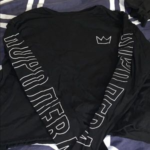 Cropped long sleeve tee